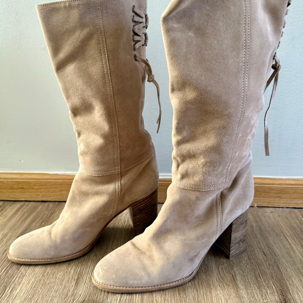 Coach Coty Boots with Chunky Heel